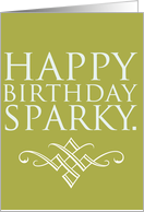 happy birthday sparky card