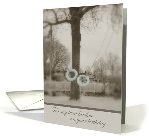 Birthday-twin brother card (846373)