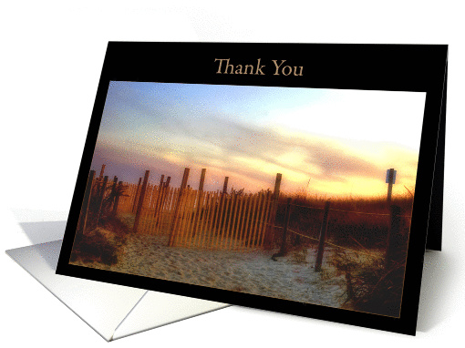 Thank You-Dunes on beach card (852577)