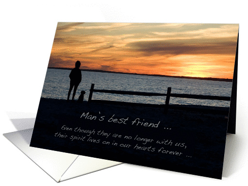 Dog Sympathy-sunset silhouette card (858243)