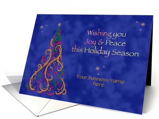 Holiday Tree-Joy and Peace card (884099)