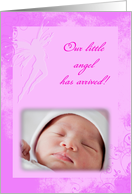 Birth Announcement-girl photo card