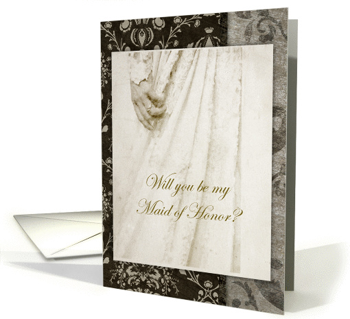 Maid of Honor-antique vintage invitation card (901837)