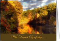 Deepest Sympathy-Autumn scene card