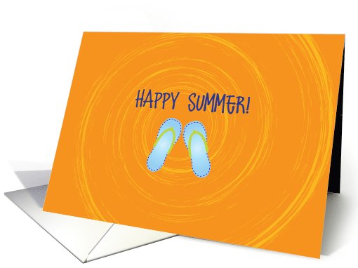 Summer, Blue Flip Flops card (819494)