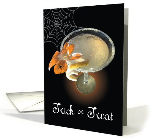 Halloween Trick or Treat Cocktail with a Twist of Lemon. card (864435)