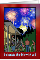 Fourth of JulyParty - Invitation - Independence Day - Fireworks card