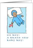 birth announcement - boy - dark complexion card