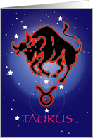 Taurus - Bull - Horoscope - Zodiac -April -May- Astrology card