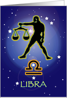Libra - Scales -Horoscope - Zodiac - Spetember - October- Astrology card