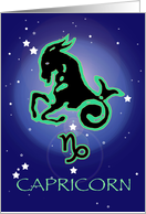 Capricorn - Goat - Zodiac - Astrology - December - January- Winter card