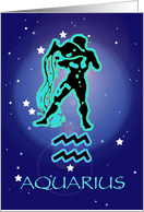 Aquarius - Water Bearer - Zodiac - Astrology - January - February- card
