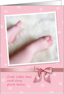 Baby Girl Congrats, Cute Little Toes Card