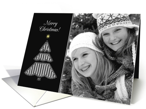 Customizable Christmas Photo Card with Graphic Tree card (1314002)