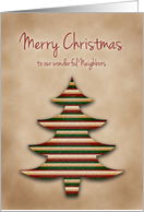 Merry Christmas Neighbors, Scrapbook Style Tree card