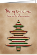 Merry Christmas Veterinarian, Scrapbook Style Tree card