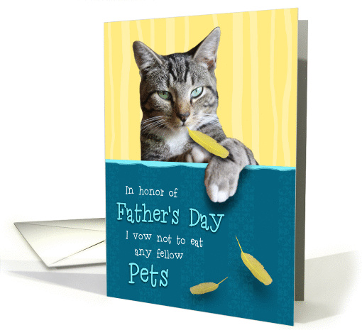 Humorous Father's Day Card from the Naughty Cat card (1318486)