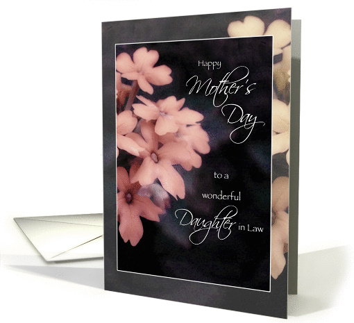 Mother's Day Card for Daughter In Law, Peach Garden Phlox Flowers card