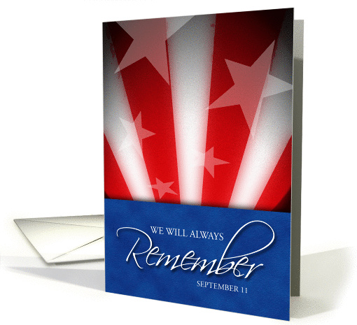 September 11 Patriot Day Remembrance, Graphic American Flag card