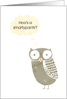 Away at College, Smartypants Owl card