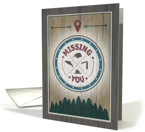 Missing You at Camp, Rustic Wood Graphics card (1361554)