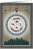 Father’s Day Card with Rustic Wilderness Graphics card