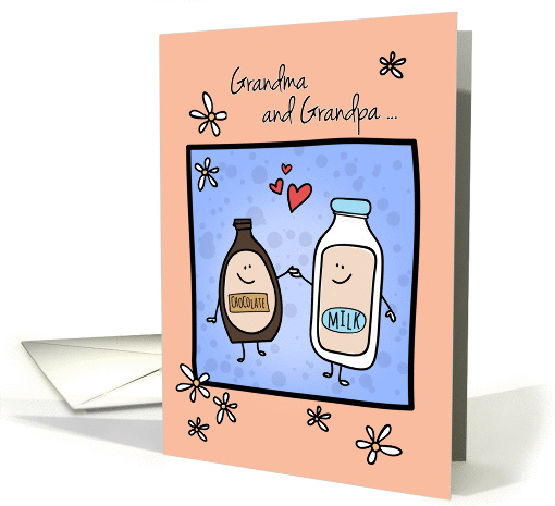 Anniversary for Grandparents, Made for Each Other, Chocolate Milk card