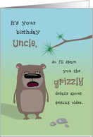 Uncle Birthday, Getting Older Grizzly Details card