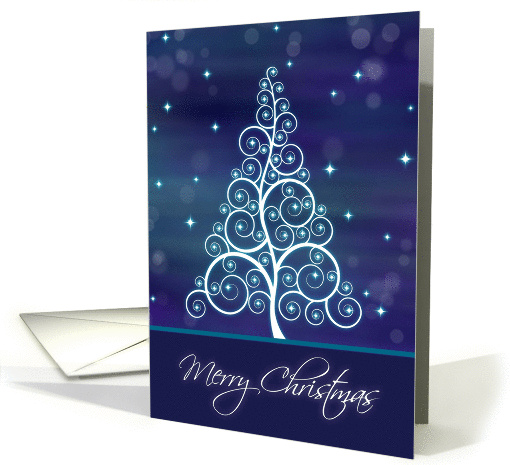 Merry Christmas Sparkling Tree & Twinkling Stars card (1414824)