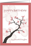 Birthday for Daughter, Chinese Blossom Tree card