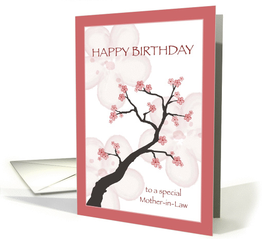 Birthday for Mother-in-Law, Chinese Blossom Tree card (1414842)