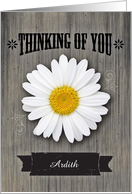 Custom Front Thinking of You, Rustic Daisy card