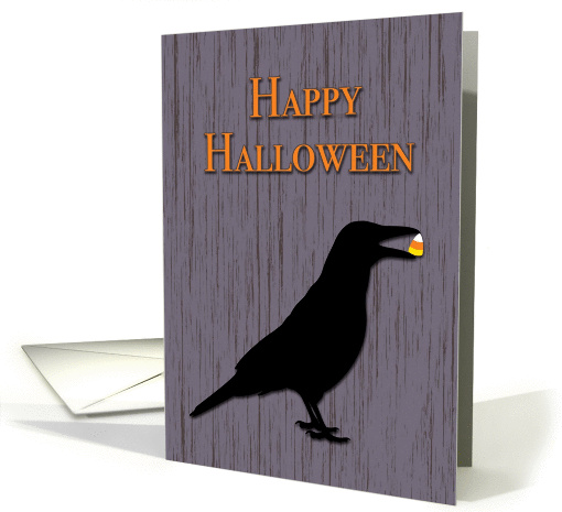 Happy Halloween, Candy Corn Crow card (1452290)