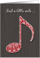 Snowflake Music Note Christmas Card