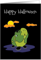 Happy Halloween Frankenstein Guinea Pig card