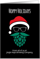 Hoppy Holidays Brewery Business Custom Front card