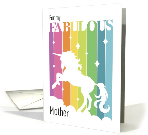 Fabulous Birthday Unicorn for Mother card (1556976)