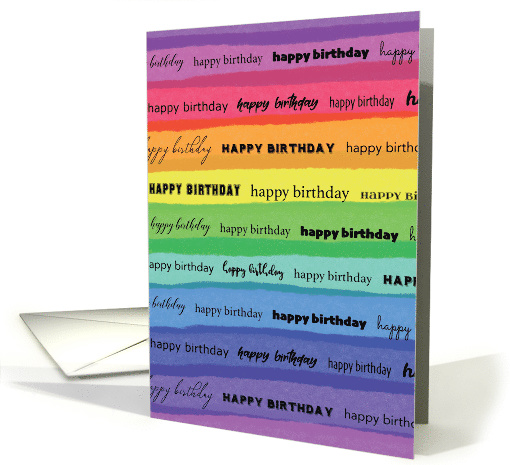 Watercolor Rainbow Birthday card (1560974)
