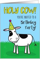 Holy Cow, Birthday Party Invitation card