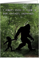 Bigfoot Stepfather Birthday card