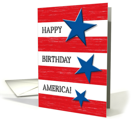 Happy Birthday America July 4th Distressed Red Wood... (1668108)