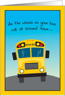 Wheels on the Bus, School Bus Driver Thank You card