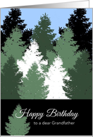 Grandfather Birthday, Graphic Forest card