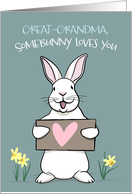 Great Grandma Somebunny Loves You Easter Bunny Rabbit card