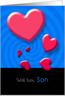 Valentine’s Day With Love Son, Twisted Hearts Card