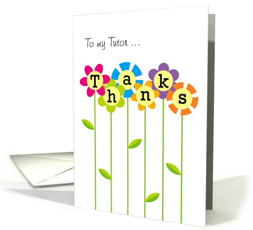 Thanks a Bunch Tutor, Colorful Flowers card (906259)