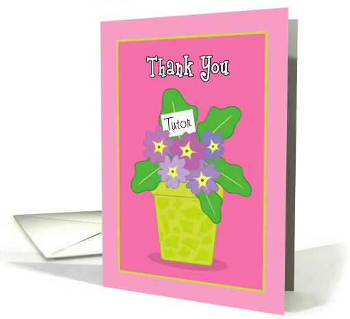 Thank You Tutor Purple Violets card (913847)