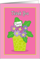 Thank You Tutor Purple Violets Card