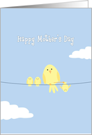 Mother’s Day from All of Us, Yellow Birds on Wire card