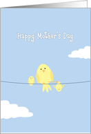Mother’s Day from Both of Us, Yellow Birds on Wire card